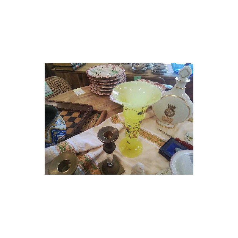 VASE VINTAGE JAUNE EVASE