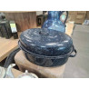 COCOTTE OVALE METAL NOIRE MOUCHETEE GM