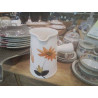 PICHET VERSEUSE POTERIE DU MARAIS BLC FLEURS ORANGES