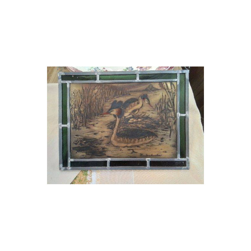 VITRAIL OISEAUX 