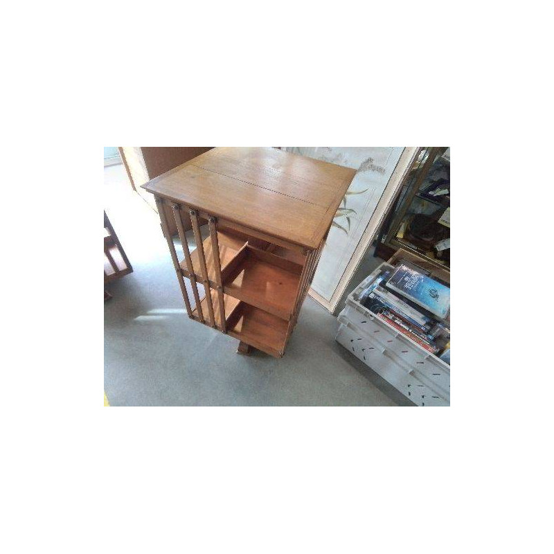 BIBLIOTHÈQUE PIVOTANTE TECK PM  66X41X41