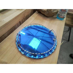 PLATEAU VINTAGE CRISTAL BLEU