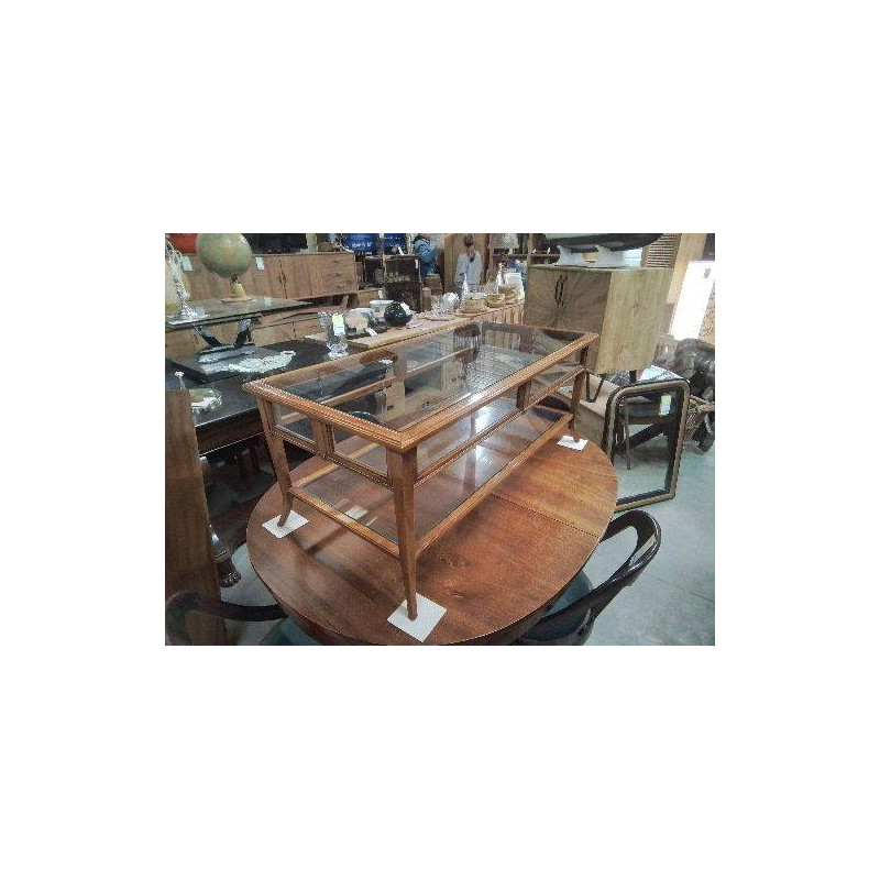TABLE BASSE 2 NIV VERRE TOUR FACETTES 