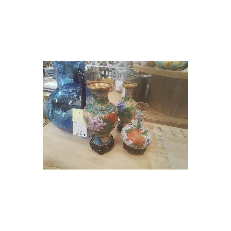 VASE CLOISONNÉ MM AVEC SOCLE
