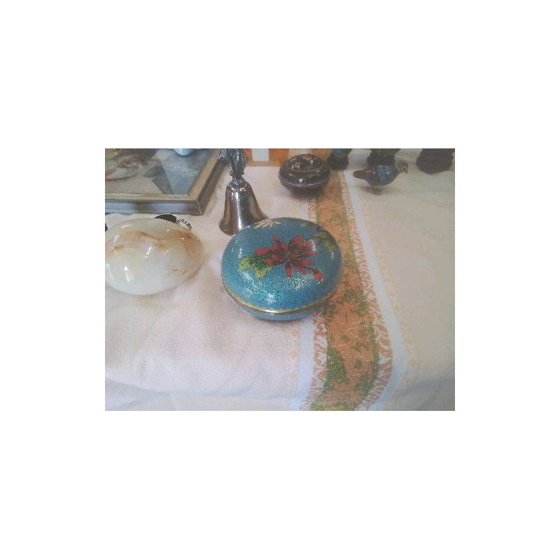 BOITE CLOISONNEE TURQUOISE
