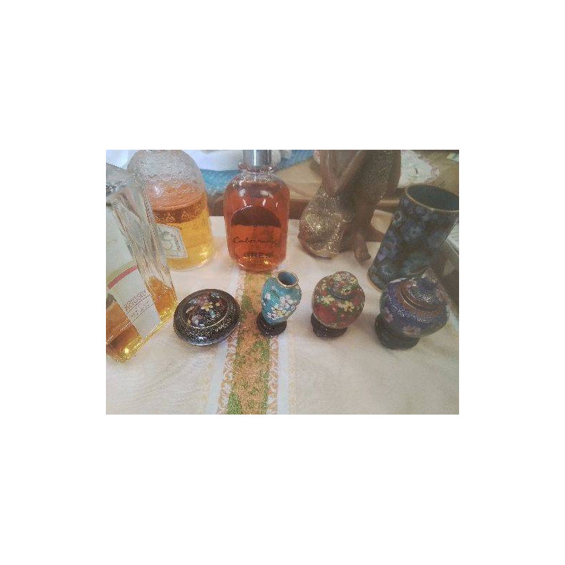 LOT 4 VASES POTICHES BOITE CLOISONNES