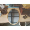 MIROIR OVALE NOEUD DORÉ 