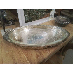 PLAT DE SERVICE OVALE METAL...