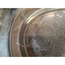 PLAT DE SERVICE OVALE METAL PYREX MADE IN USA