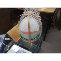 LAMPE BAMBOU FEUILLE DE RIZ