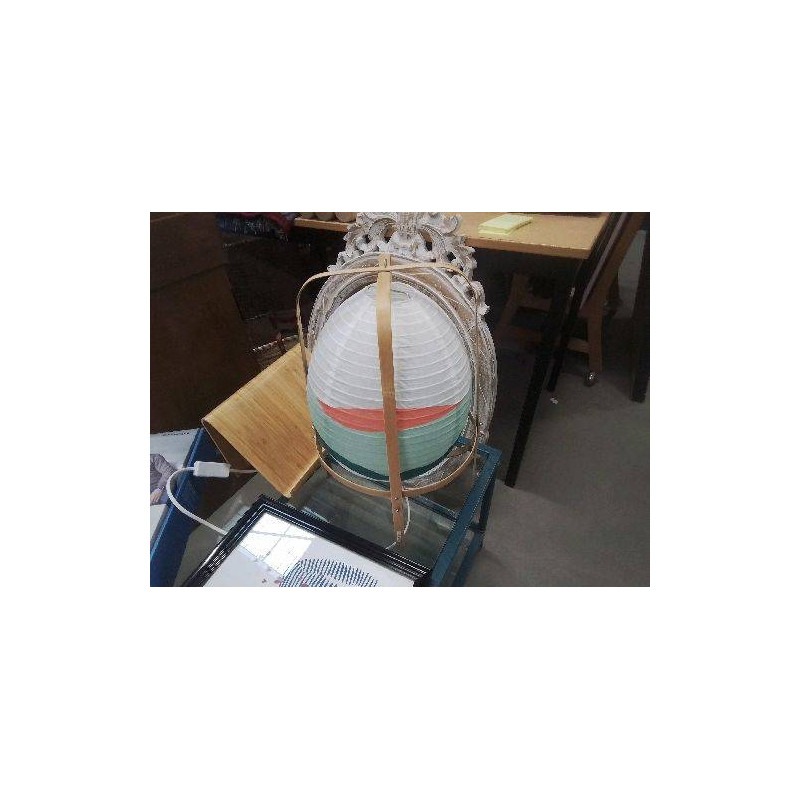 LAMPE BAMBOU FEUILLE DE RIZ