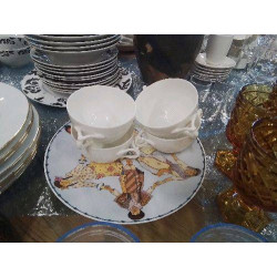 LOT 4 TASSES BLC 2 ANSES...
