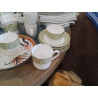 LOT TASSES DÉCOR VERT+POT A LAIT ROYAL DOULTON