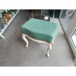 TABOURET ANCIEN PEINT BLANC...