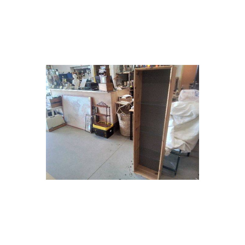 ETAGERE PIN ET VERRE
