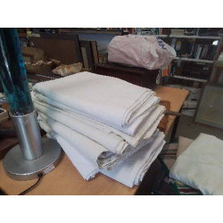 DRAP ANCIEN COTON OU LIN BLC