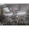 LUSTRE BRONZE CRISTAL 1 BRANCHE EN L’ETAT 