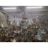 LUSTRE BRONZE CRISTAL 1 BRANCHE EN L’ETAT 