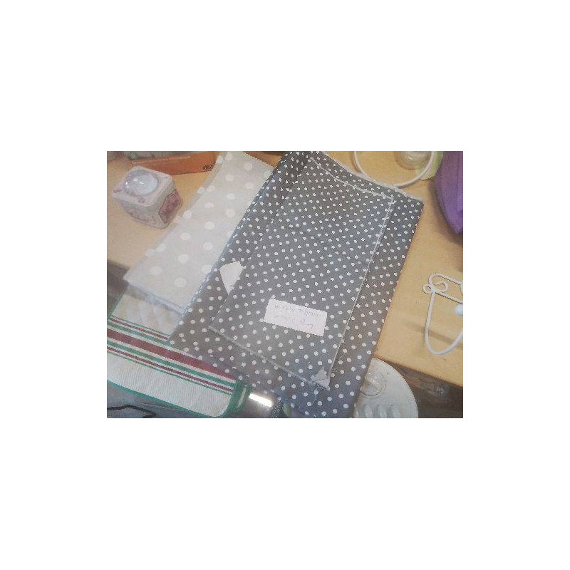 LOT 6 COUPONS TISSUS A POS GRIS