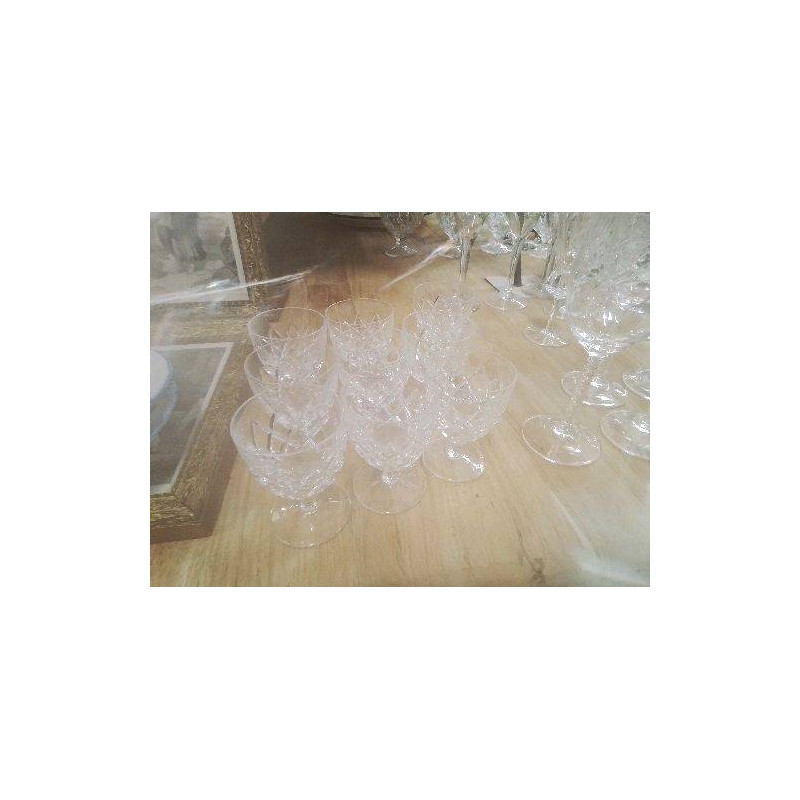 LOT 9 VERRES PM CRISTAL LOSANGES