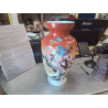 VASE OPALINE PEINT FLEURS