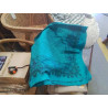 NAPPE COTON SOULEIADO CARREE 130X130 TURQUOISE ENL ETAT19