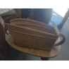PANIER A BOUTEILLE OSIER VINTAGE