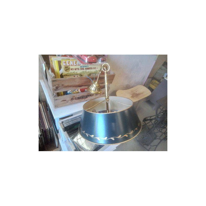 SUSPENSION BOUILLOTE VERT ANGLAIS ET OR