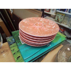 ASSIETTES A HUITRE CORAIL...