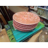 ASSIETTES A HUITRE CORAIL CERAMIQUE X6