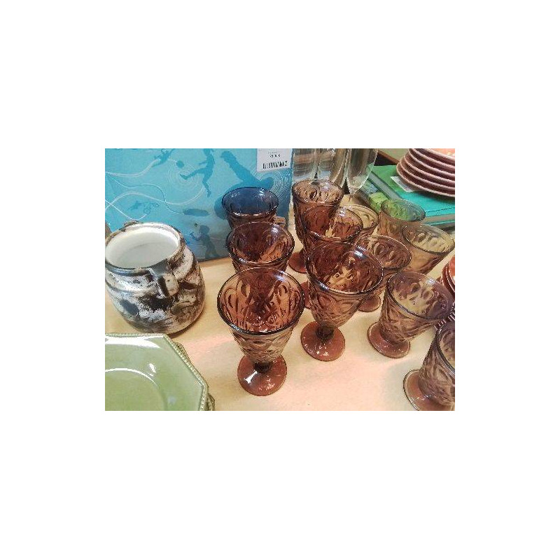 VERRES A PIED  VIEUX ROSE X6 GM LA ROCHERE