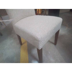 CHAISE TISSU GRIS CLAIR PIEDS CHÊNE MOYEN