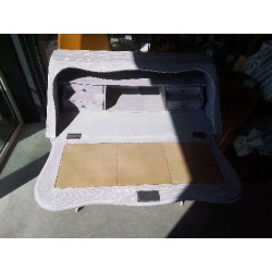 SECRÉTAIRE PATINÉ GRIS+CLE A3