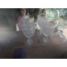 LOT 4 VERRES TRANSP POINTES DE DIAMANT 