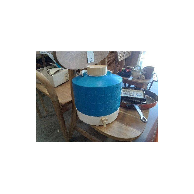 BIDON THERMOS VINTAGE BLEU BLC A ROBINET