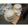 LOT VAISSELLE HOTESSE FLEURI JAUNE