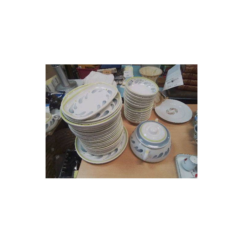 SERVICE VAISSELLE SALINS BLEU VERT