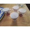 LOT 4 TASSES CAFÉ BLC ROSE HIBOU