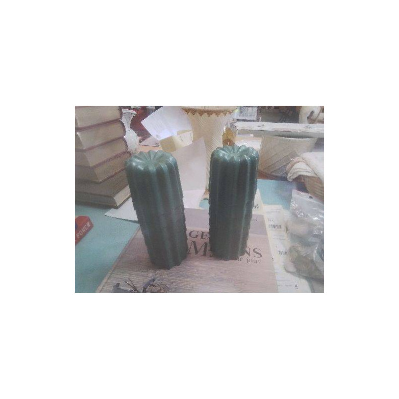 LOT DE 6 MOULES A CANNELES METAL TURQUOISES