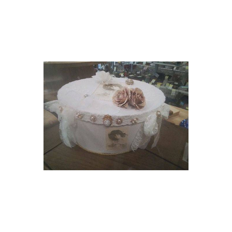BOITE A CHAPEAU DECO RETRO DENTELLE