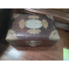 COFFRE ANC ASIATIQUE BOIS METAL PIERRE