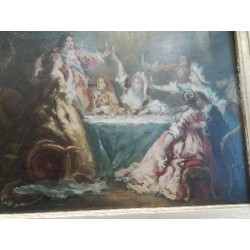 TABLEAU PEINTURE SOUPER DU REGENT MARIE ABRAHAM ROSALBIN DE BUNCEY 