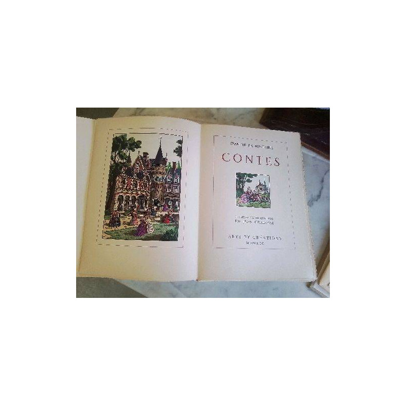 CONTES DE LA FONTAINE 2 TOMES N 350 ED ARTS ET CREATIONS MONACO 1955