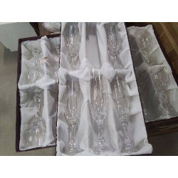 LOT 5 FLUTES CRISTAL 