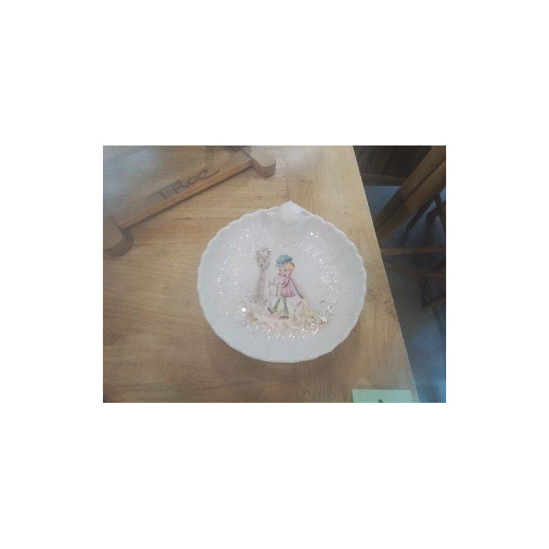 ASSIETTE A BOUILLIE PORCELAINE LIMOGES AVEC BOUCHON
