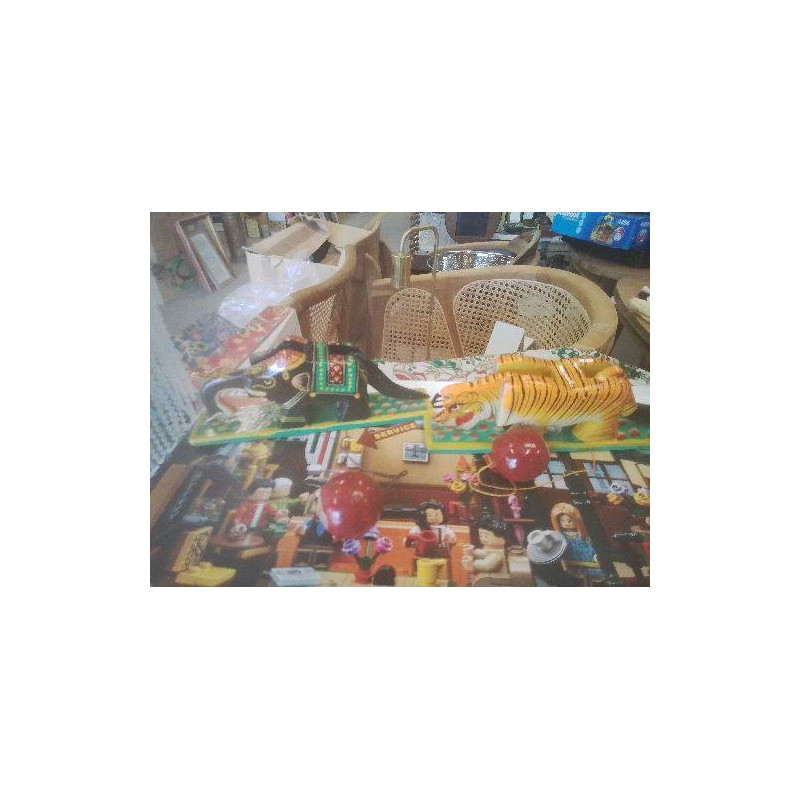 JOUET BOIS TIGRE OU ÉLÉPHANT VINTAGE