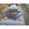 COCOTTE OVALE NOIRE TOUS FEUX SAUF INDUCTION COUVERCLE PYREX