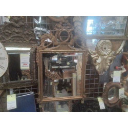 MIROIR ANC DORE DECOR NOEUD 