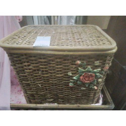 PANIERE ROTIN GM COUVERCLE 