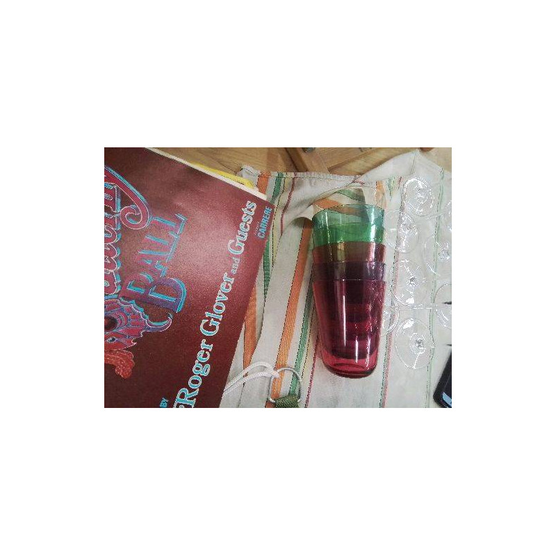 LOT 6 VERRES PLASTIQUES COULEUR TRANSPARENTS